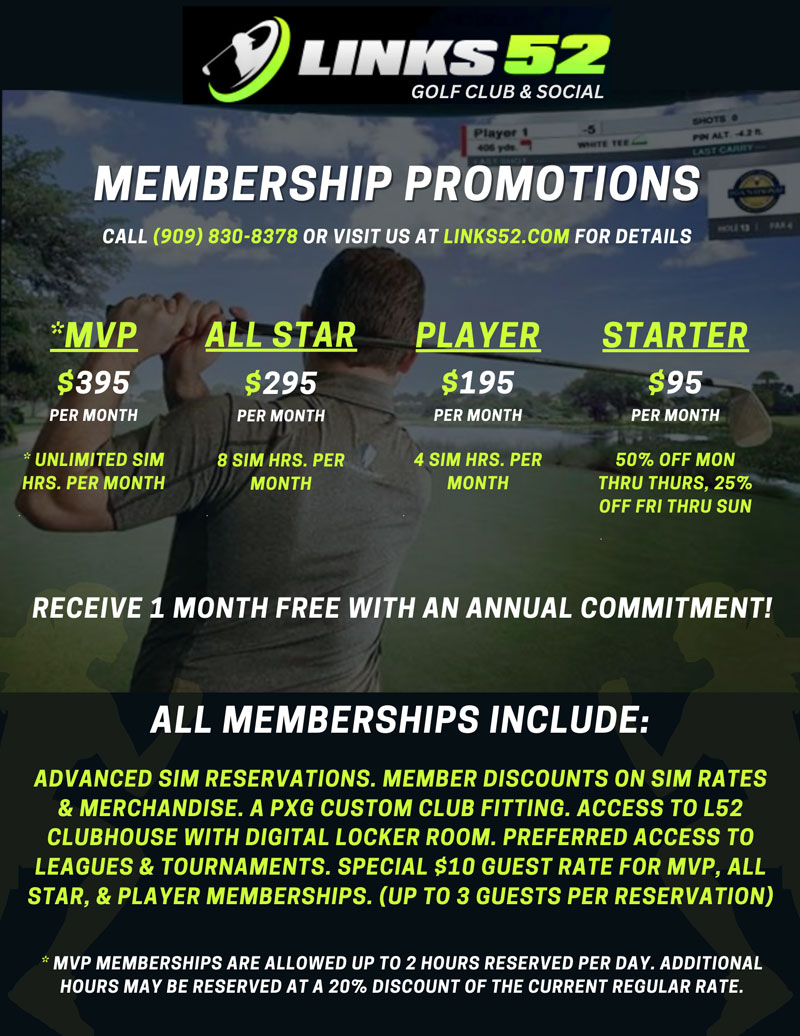 Links 52 Golf and Social Membership Promotions 2024